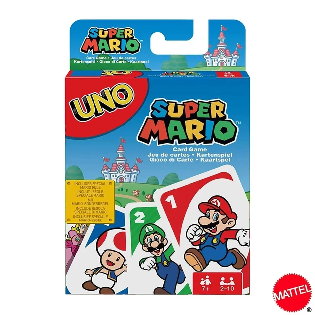 Mattel-Jogos de Cartas UNO Super Mario para Crianças, Entretenimento  Familiar, Jogo de Tabuleiro, Poker, Cartas, Brinquedos Engraçados -  AliExpress