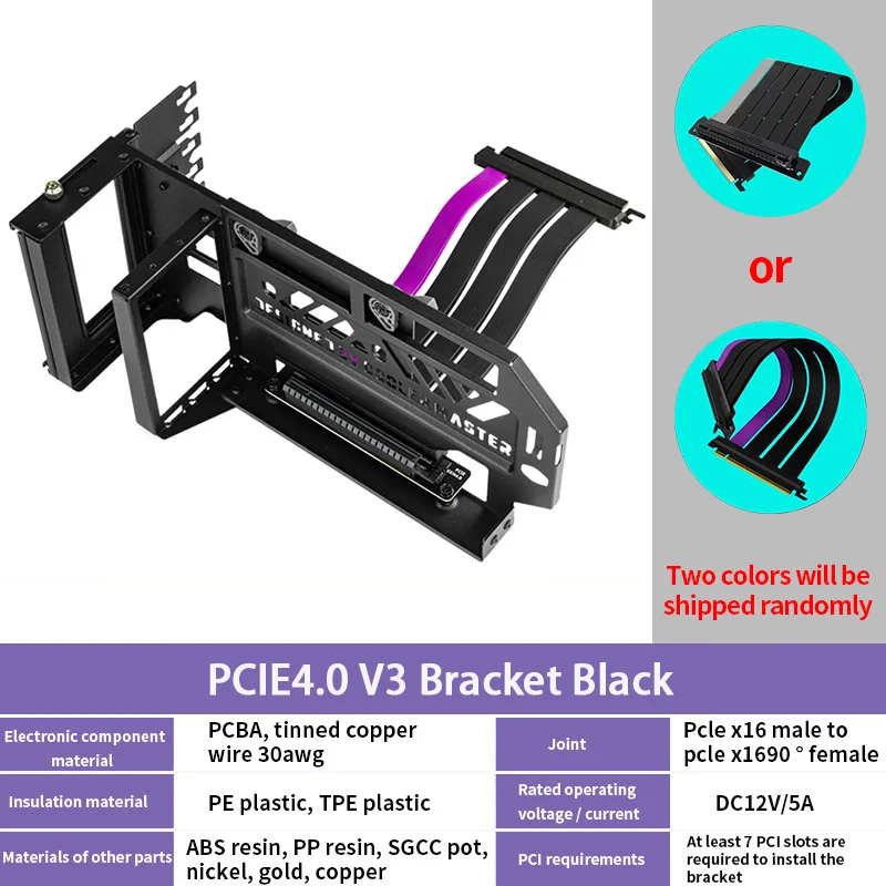 Cooler Master Kit de support vertical pour carte graphique V3 Noir