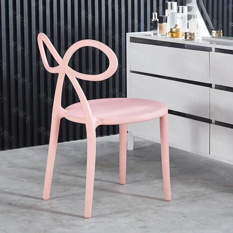 Nordic Butterfly Makeup Chair Plastic Dressing Stool Simple Household Nail Chair for Bedroom Minimalist Vanity