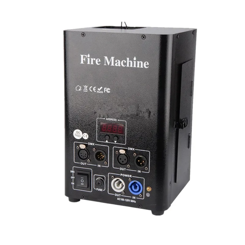 Disco Light 3 Heads Fire Height Flame Fire Machine DMX Control LCD Display Stage Flame Machine for Wedding DJ Party Stage Lights