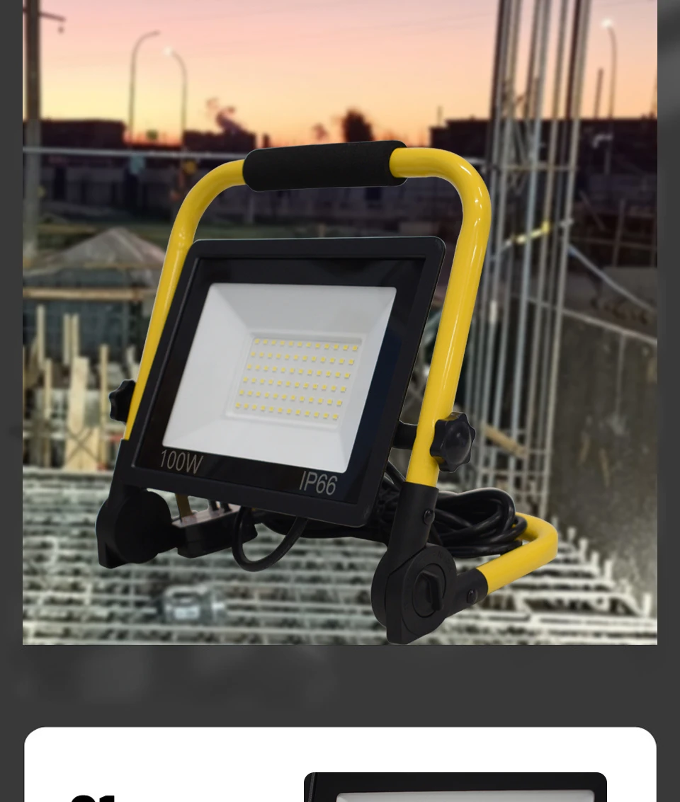 Portable Work Light with 10FT Cord LED Floodlight S7f0e14a495ca476eb21bd81a40034694s