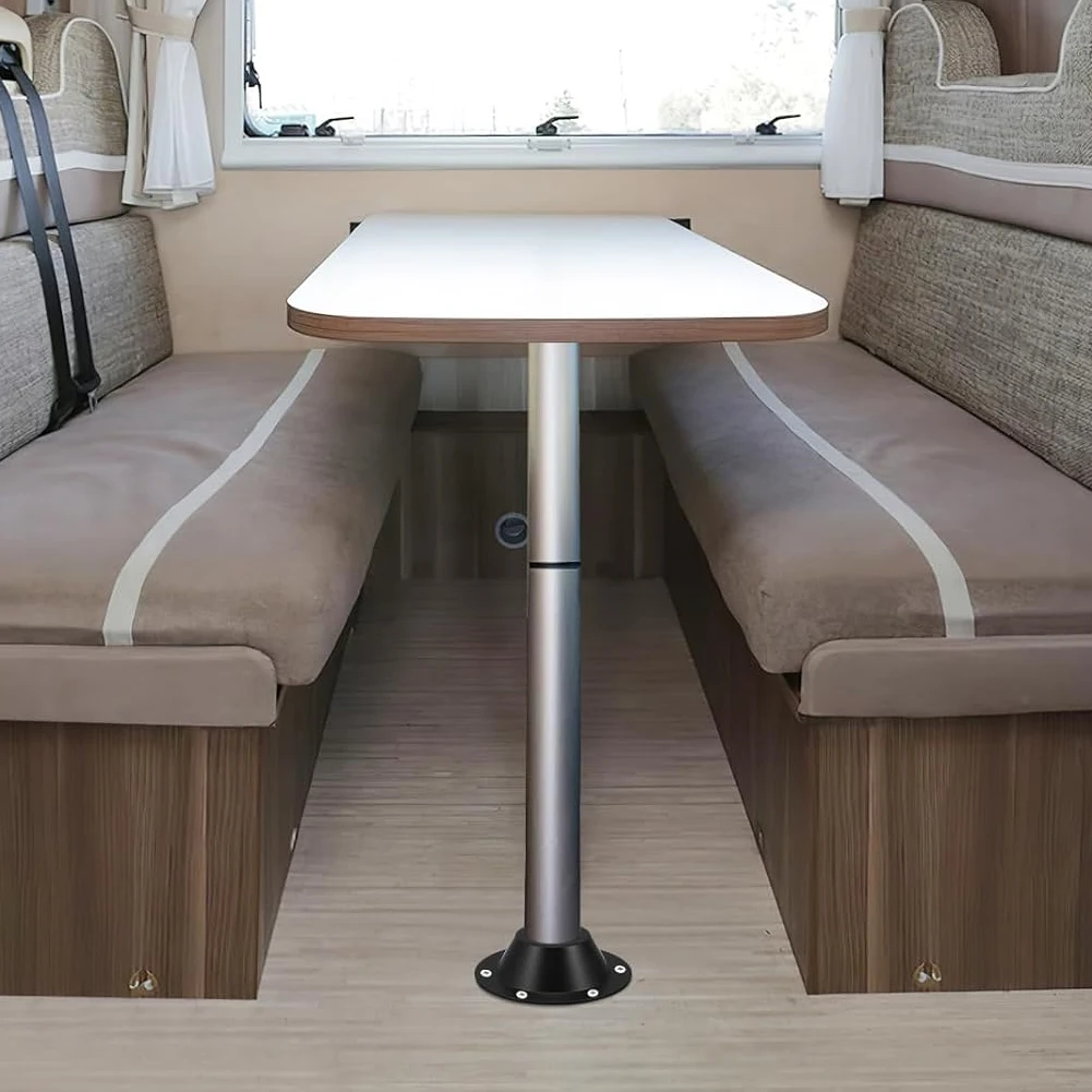 2 Pcs RV Table Base Mount W/ Mounting Screws Camper Aluminum Mounting Bracket for RVs Travel Trailers Camping Tables