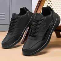 Leather Men Shoes Sneakers Trend Casual Shoes Breathable Leisure Male Sneakers Men Non-slip Footwear Men Skateboarding Shoes
