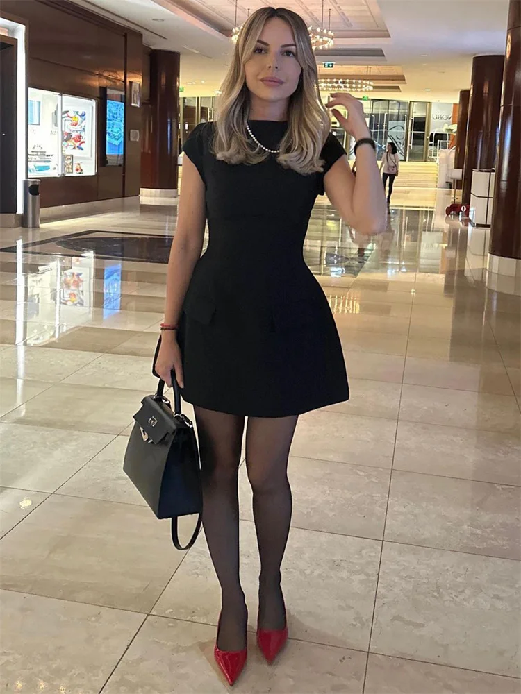 Patchwork Long Sleeve Fashion Mini Dress For Women High Waist Fashion Patchwork Streetwear Female Elegant Slim Dress 2025