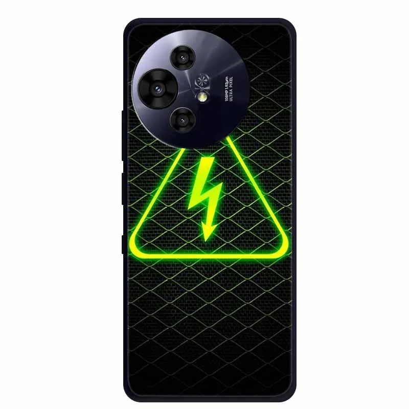 Black Silicone Protective Back Cover - Stylish and Durable Bumper Coque for TCL 50 Pro NxtPaper 5G