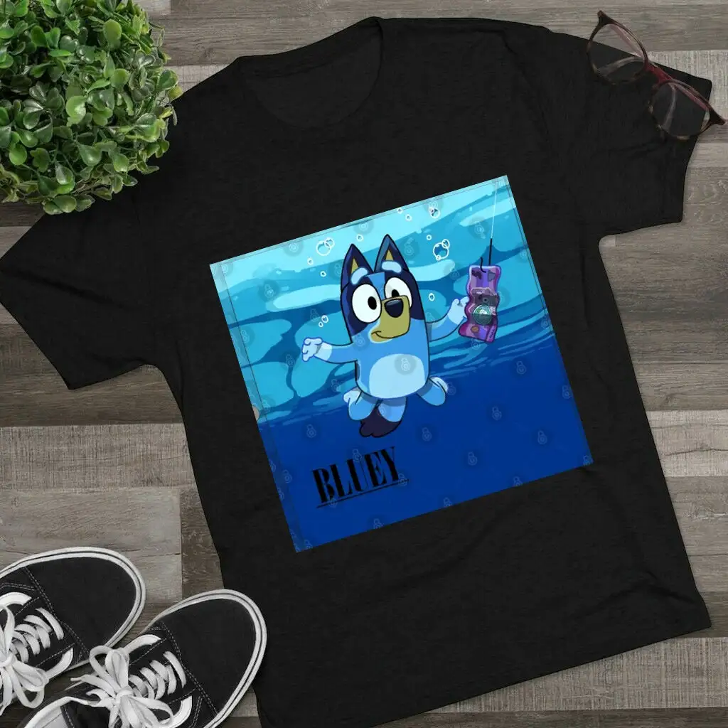 Kaus Bluey Nevermind|T-shirt| - AliExpress