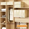 Creative Bed Sheet Storage Box Clothing Fabric Sheet 4-piece Organizer Wardrobe Blanket Quilt Cover Non-woven Storage Box 3