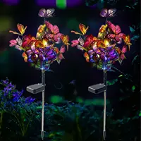 LED Solar Butterfly Solar Lights Outdoor Landscape Lights IP65 Waterproof for Yard Lawn Garden Walkway Decorative Path Lighting 2