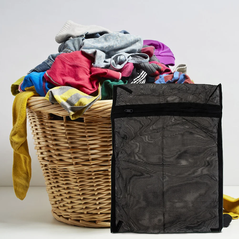 8 Pcs Clothing Black Laundry Bag Travel Bags Mesh Dryer Polyester for Washing Machine 2