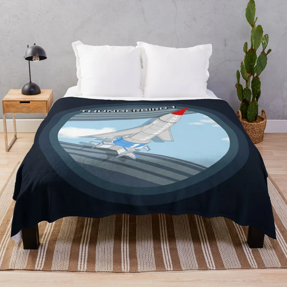 

Thunderbird 1 badge Throw Blanket Blanket Luxury Multi-Purpose