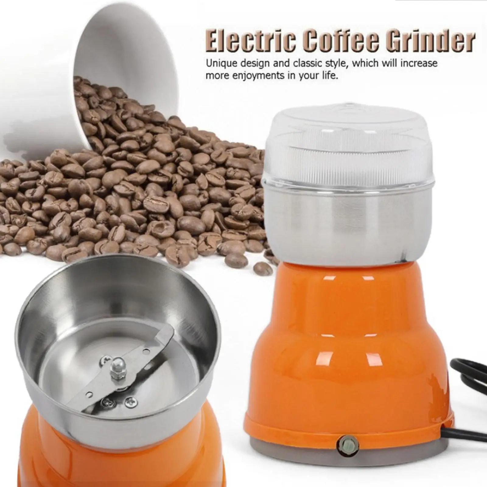 Stainless Steel Nuts Coffee Bean Grinding Machine - Electric Coffee Grinder  - Aliexpress
