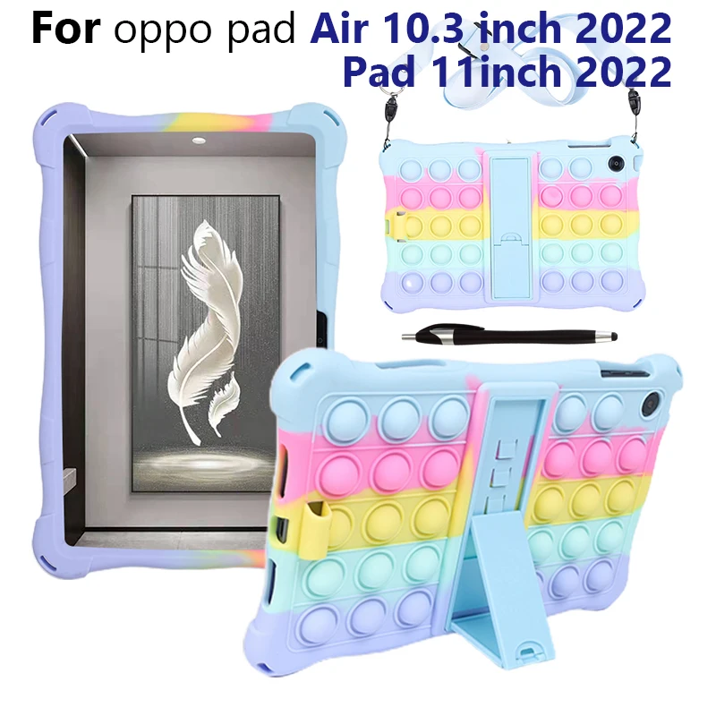 For Oppo Pad Air 10.3 Inch 2022 Tablet Case Stand Soft Silicon Cover Protector Case For Oppo Pad 11 Inch 2022 Case