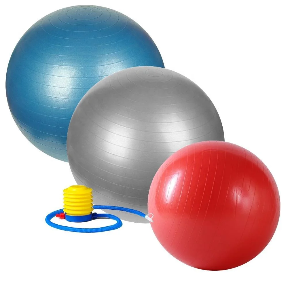 

55cm 65cm 75cm Pvc Colorful Exercise Gym Yoga Ball With Air Pump