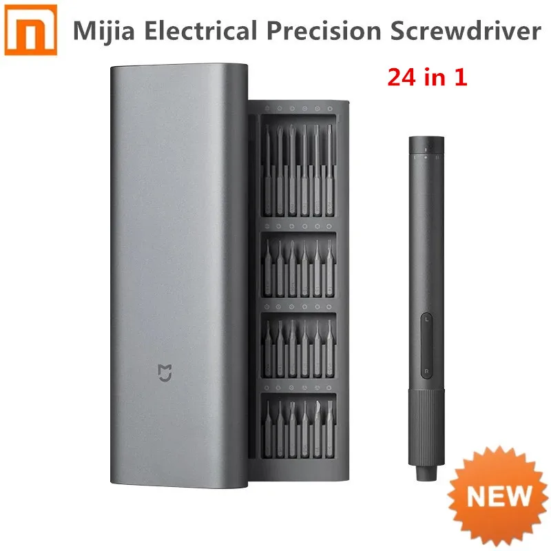 

Xiaomi Mijia Electrical Precision Screwdriver Kit 400 Screw 2 Gear Torque 1 Type-C Rechargeable Magnetic Aluminum Case Box