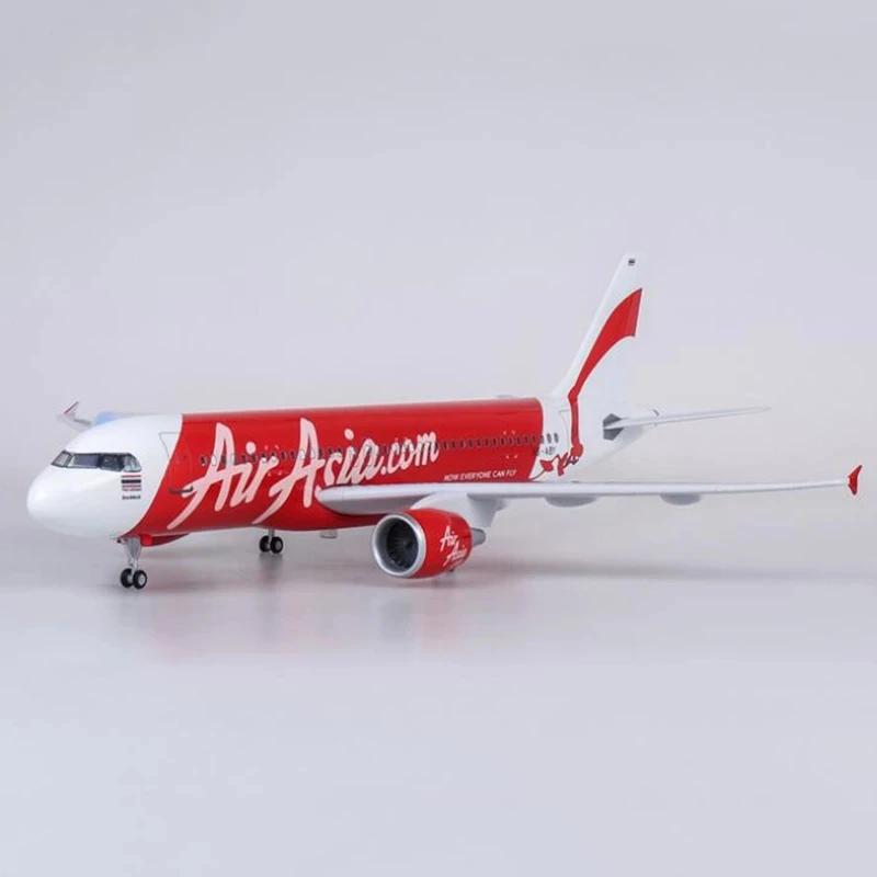 Model Airplane 47CM AirAsia Airlines A320 Model Plane Diecast