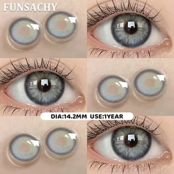 Vibrant Eye Enhancer Colored Contact Lenses - Blue, Green, Gray & Brown 2 - Pack for Makeup & Costume Looks (SERENA - GRAY)