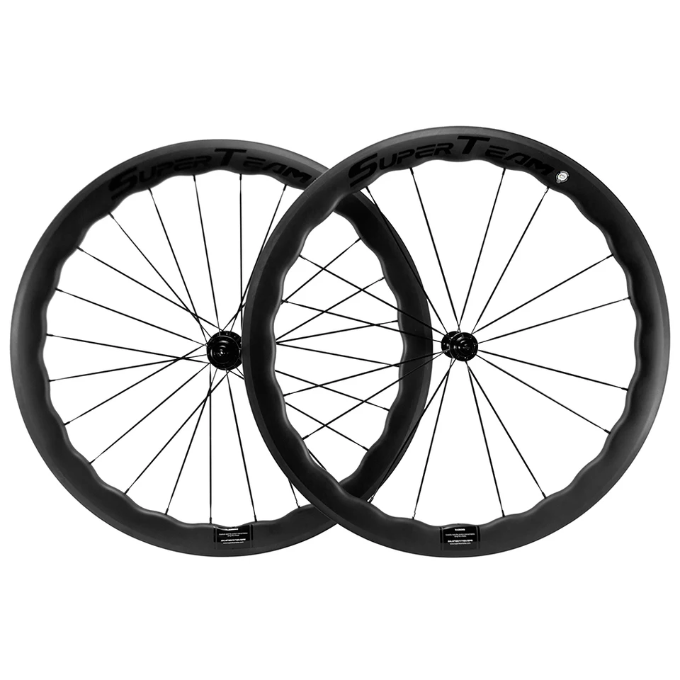 SUPERTEAM カーボンホイールセット チューブレス 50mm 新モデル 700C