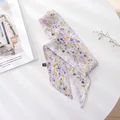 1pc 60mm Printed Flower Chiffon Ribbon Bow Knot Material For Hair Ornament  Gift Wrapping Decoration Purple Series Franch Ribbons - AliExpress