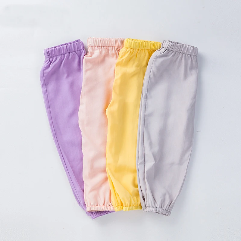 

Children Summer Pants Loose Korea Style Solid Color Breathable Trousers for Boys Harem Pants Girls Simple Kids Wide Pants