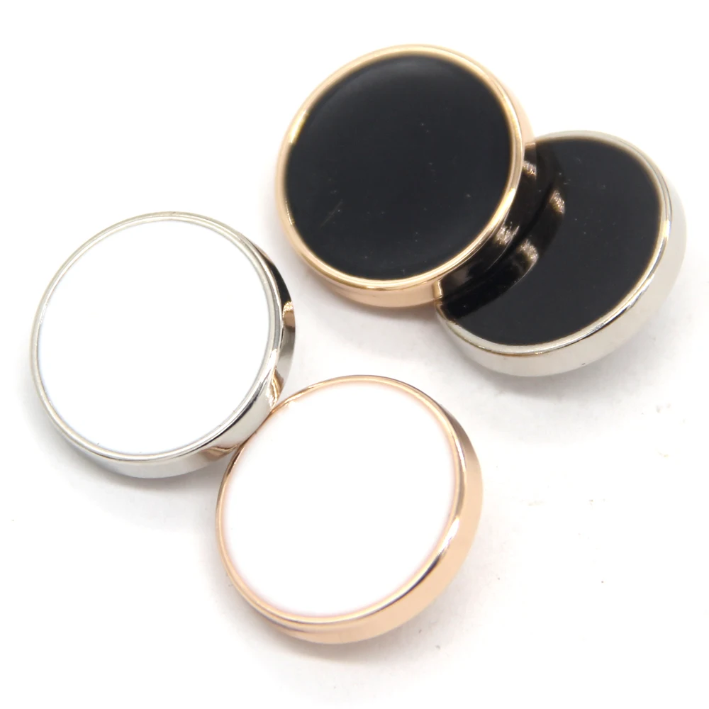 HENGC Classical Round Flat Metal Shank Buttons For Clothes Fashion Coat ...