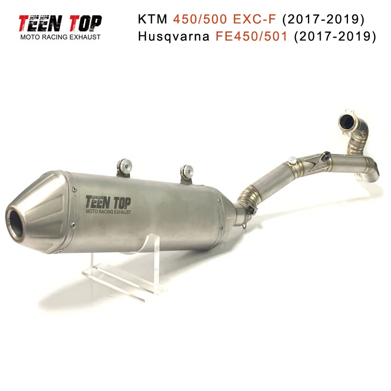 Motorcycle Full Exhaust System For KTM450 EXC-F 500 EXC-F 2017-2019 Offroad Bike Exhaust For Husqvarna FE501 FE450 Elbow