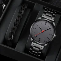 2024 Mens Fashion Minimalist Watches Men Business Casual Quartz Watch Simple Male Stainless Steel Mesh Band Clock Reloj Hombre 2