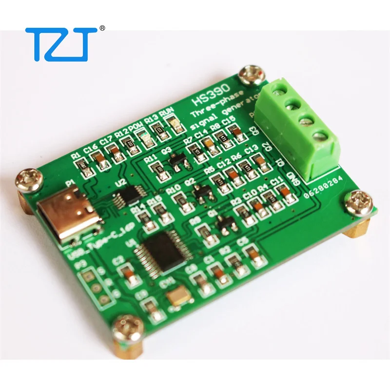 TZT 새로운 HS390 USB 1Hz-5kHz 삼상 사인파 신호 발생기 모듈(USB) 지원 진폭 제어
