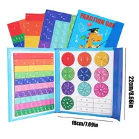 Magnetic Fraction Learning Math Toy Montessori Arithmetic Teaching Aids Score Book Educational Toys For Childrens Christmas Gift 1