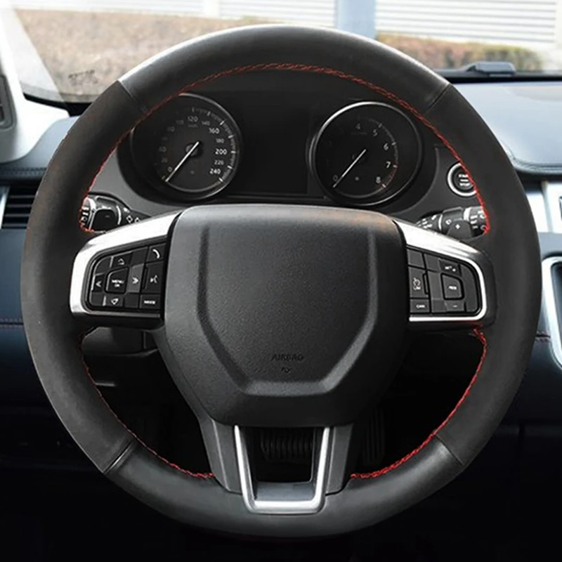 

Противоскользящая замшевая Кожаная оплетка на автомобильный руль чехол для Land Rover Discovery Sport 2015-2017 автомобильные аксессуары для интерьера