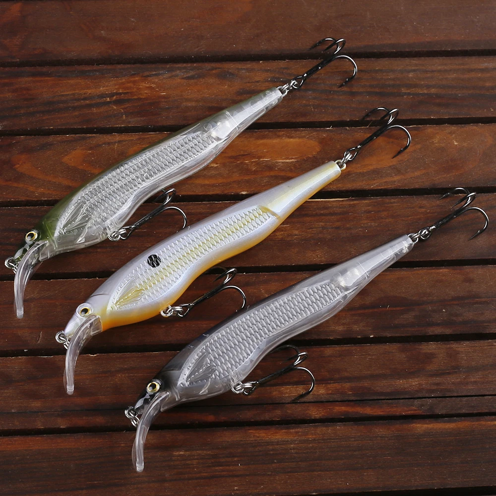 AYWFISH 4.33IN 13G Artificial Minnow Bait Shovel Diving Lip Bass Perch  Trout Pike Fishing Lures Hard Body Floating Minnow - AliExpress