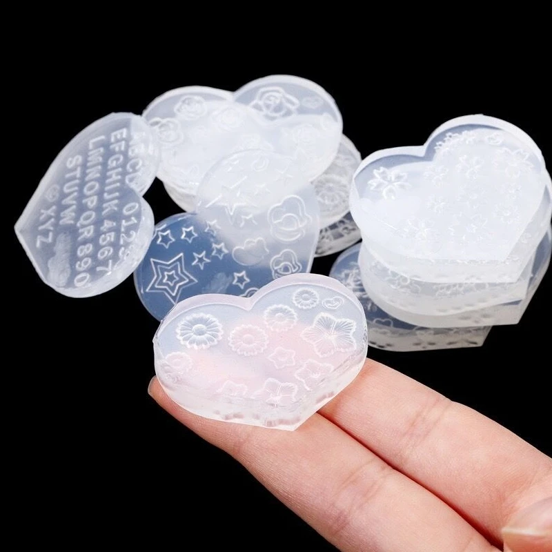 1Pc 3D Silicone Nail Mold DIY Clay Drop Glue Production Reusable Kawaii Biscuit Cat Paw Rose Nail Decoration Art 2
