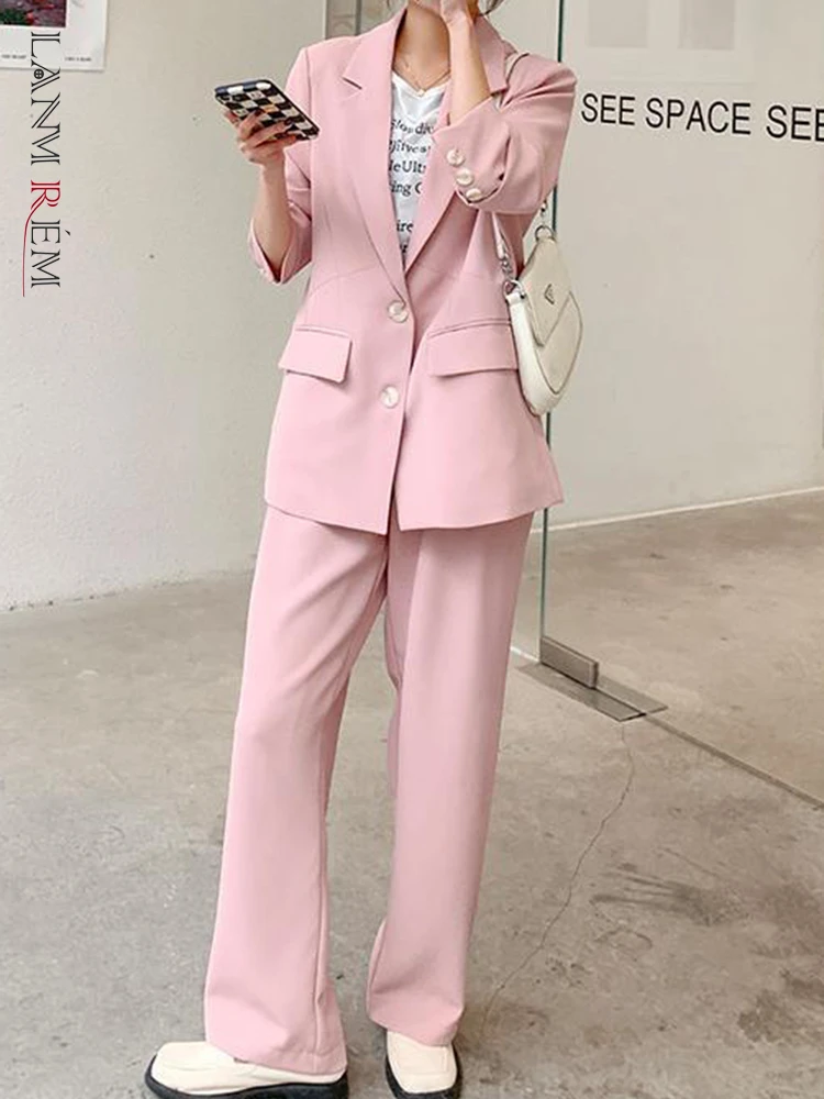 LANMREM Women's Pink Suit Chic 2022 ...