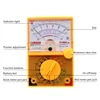 TY-360 Professional Pointer Multimeter DC/AC 1000V Voltmeter 500mA Ammeter 1K Resistance Meter Analog Meter Electrician Tools 2