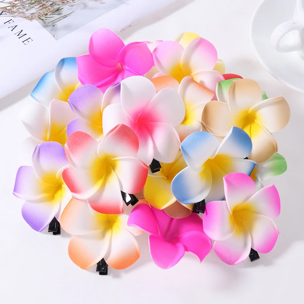 

Hair Clip Egg Flower Hairpin Simulate Plumeria Hair Clip Bridal Barrette Hair Clamp Hairpin Women Girl Decor Headdress