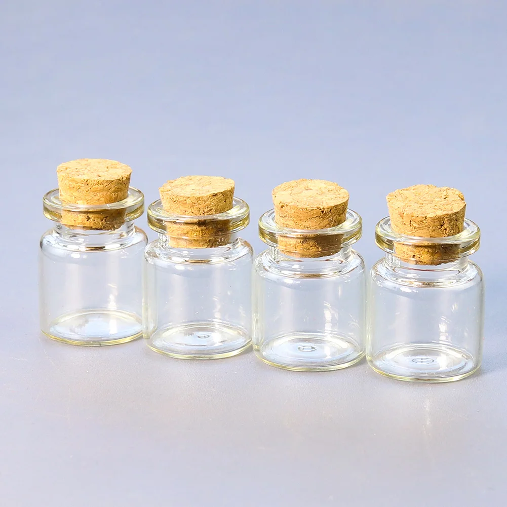 Glass Bottles Mini Glass Bottles 2PCS Cork Glass Bottle Drift Bottle Wishing Wall Decoration Ornaments Sand Painting Sample Collection Small