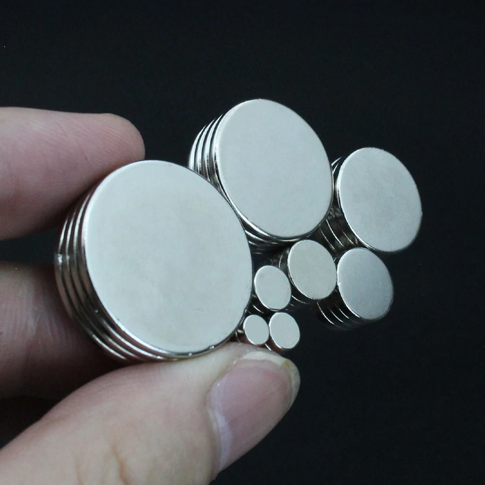 Round Magnet 3/4/5/6/7/8/10/12/15/18/20/25/30X2mm Neodymium N35 Permanent NdFeB Super Strong Powerful Magnetic imane Disc