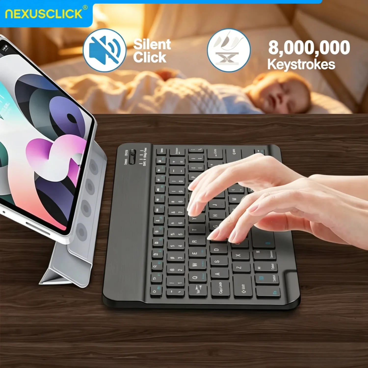 Universal Bluetooth Keyboard for Tablets and Mobile Devices