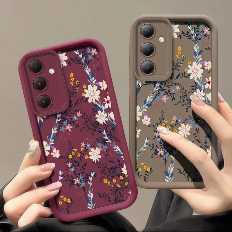 Vibrant Floral Shockproof Soft Silicone Phone Case