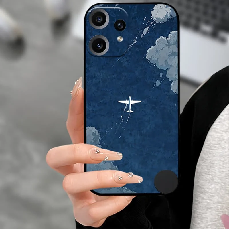 Premium Soft TPU Silicone Back Cover with Camera Protector - Black Bumper Case
