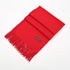 Plain Red Cashmere Scarf Winter Tassels Shawls Chinese Spring Festival Scarf Lady Soft Wraps Warmer Scarves Pashmina Scarf Cape 6