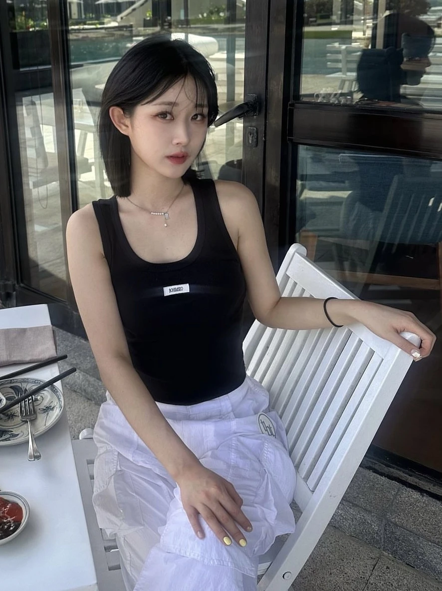 Bohemseo Sexy ort Strap Vest Women's Slim Fit Embroidered