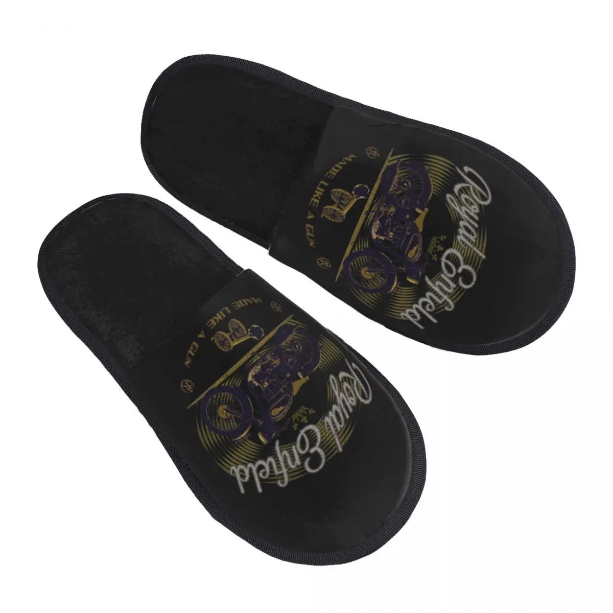 

Custom Royal-Enfields Motorcycle Soft Memory Foam House Slippers Women Motor Race Cozy Warm Anti-skid Sole Slipper