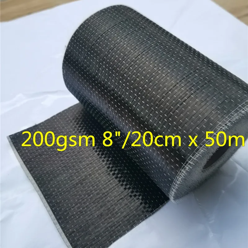 

Bulk sales 200gsm 8"/20cm width x 20m/30/50m length 12k UD Uni-directional Carbon Fiber Cloth Fabric Tap Repair material