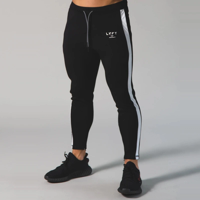 JAPAN&ampUK Brand Men Pants 2 Way Stretch One Line Sweatpants Fitness Casual Print Joggers Slim Fit Streetwear | Мужская одежда