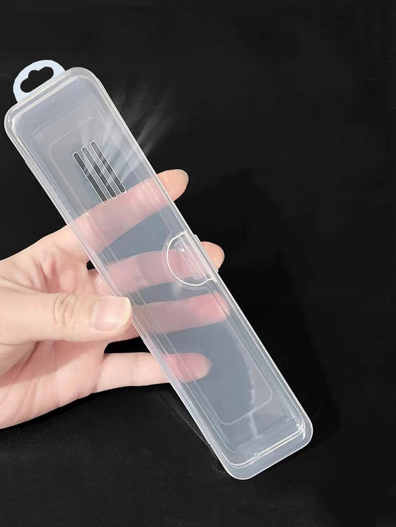 Clear Portable Toothbrush Storage Box 1pc For Outdoor