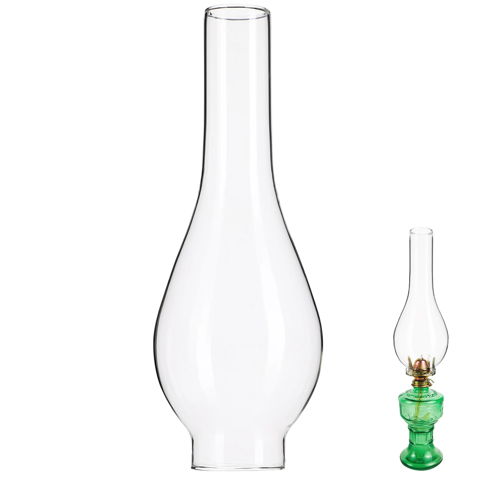 

Kerosene Lampshade Glass Chimney Oil Replacement for Clear Cover Chandelier Light Bulbs