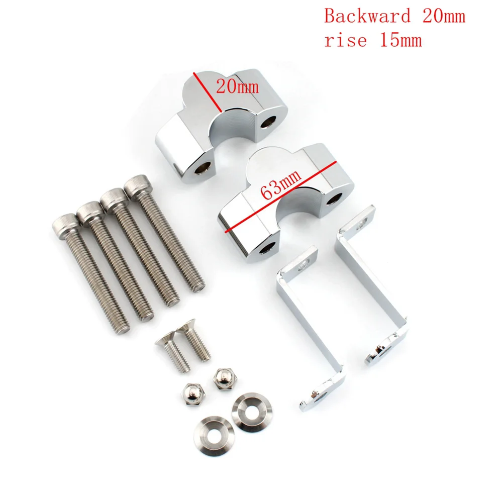 

Chrome Motorcycle Handlebar Heightening Riser Bar Clamp Mount For BMW R18 Classic 2020 2021 2022 Aluminum