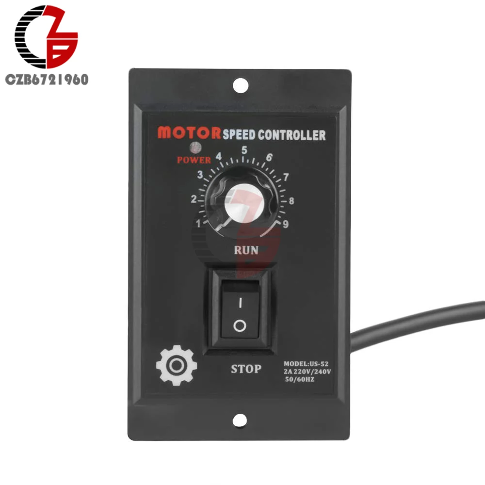 AC Motor Speed Controller AC 220V 400W Motor Speed Pinpoint Regulator Controller Forward Backward for Packaging Printing Food