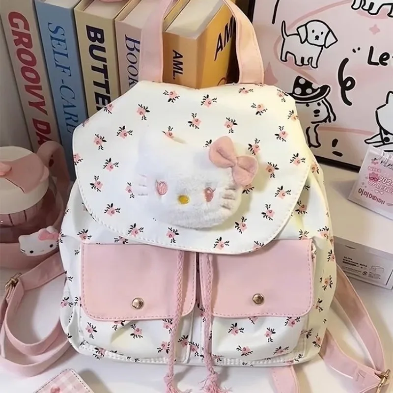 Mbti süße hallo kitty frauen rucksack niedliche koreanische mode elegante lässige rucksäcke ästhetische weibliche neue luxus designer taschen