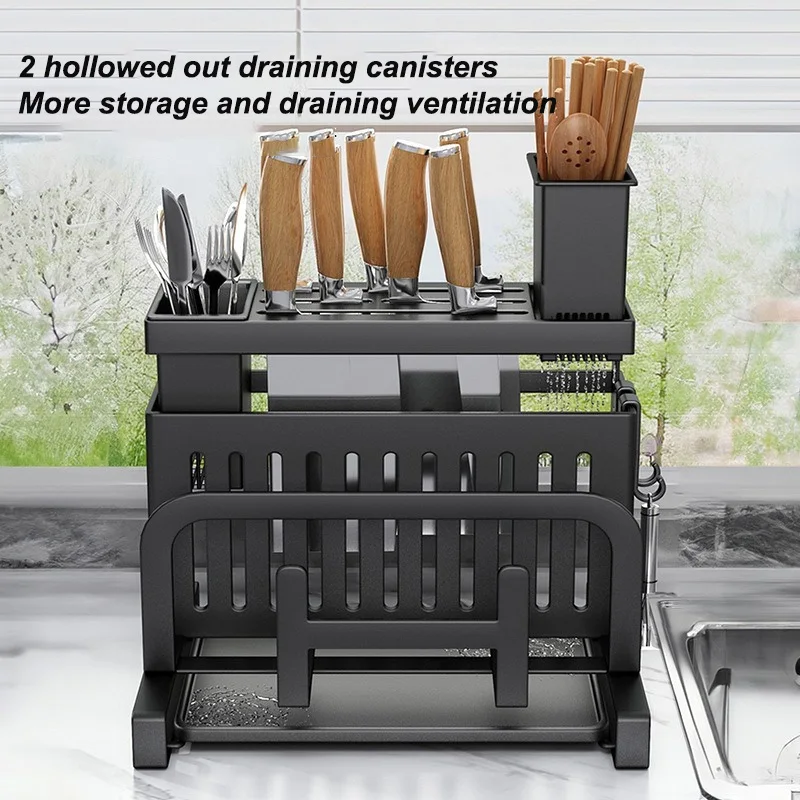 Knife Rack Multifunctional Kitchen Chopstick Rack Pot Lid Chopping - Main Image